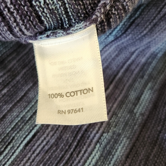 Pure J Jill Blue Knit Poncho Sweater Pullover Size S/M - Picture 10 of 11